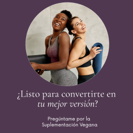 Sandra est&eacute;tica suplementaci&oacute;n vegana - Empieza tu cambio